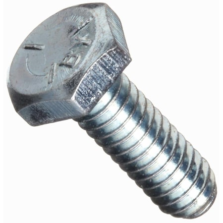 Grade 5, 3/8-16 Hex Head Cap Screw, Zinc Plated Steel, 1-1/4 In L, 800 PK